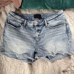 Buckle Light Blue Jean Shorts